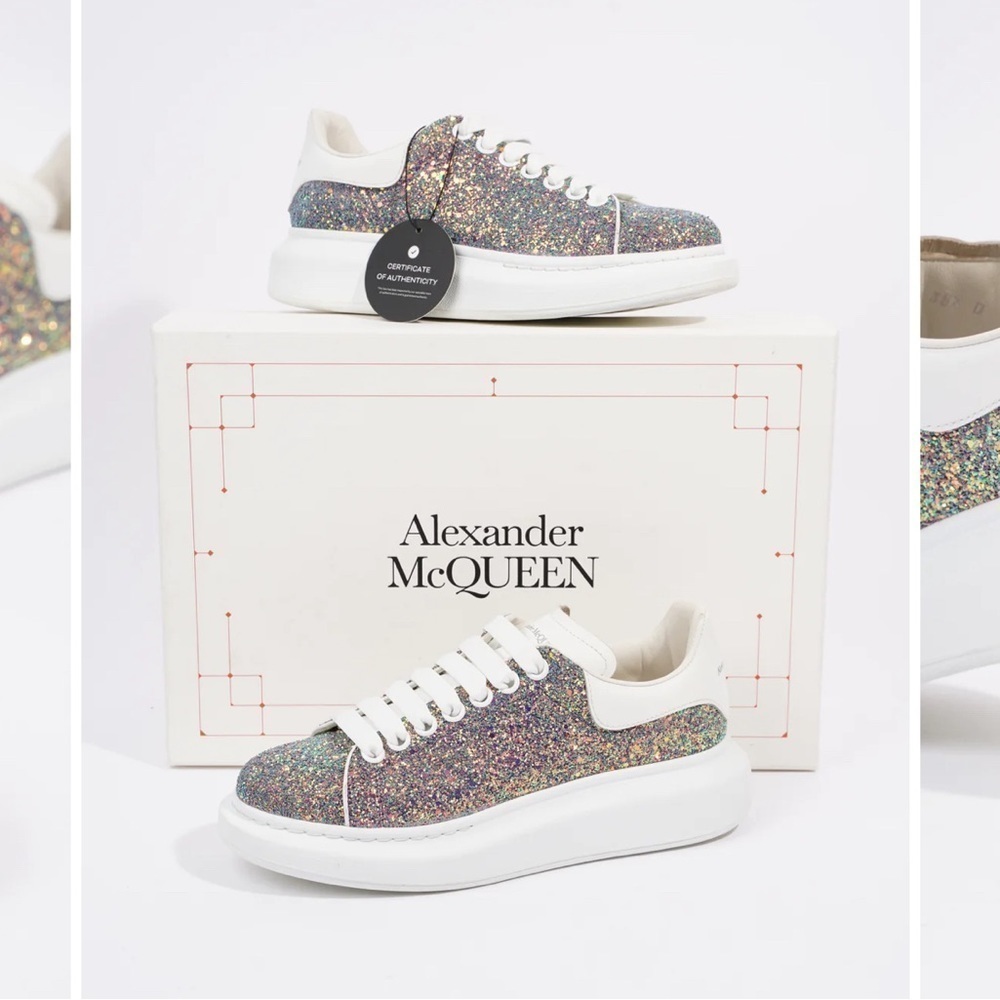 Alexander McQueen Women's Oversized "Glitter" Sneaker - Size 38.5 - Picture 11 of 11